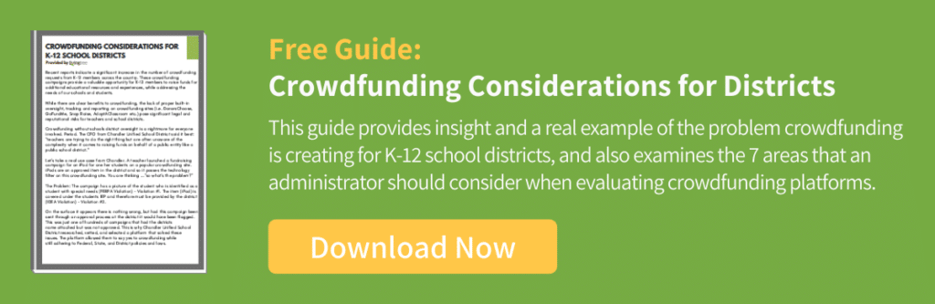 Free Crowdfunding Guide for K-12 Districts