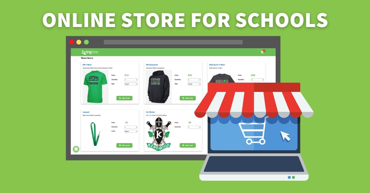 Online School Store Payments Solution on Livingtree Give